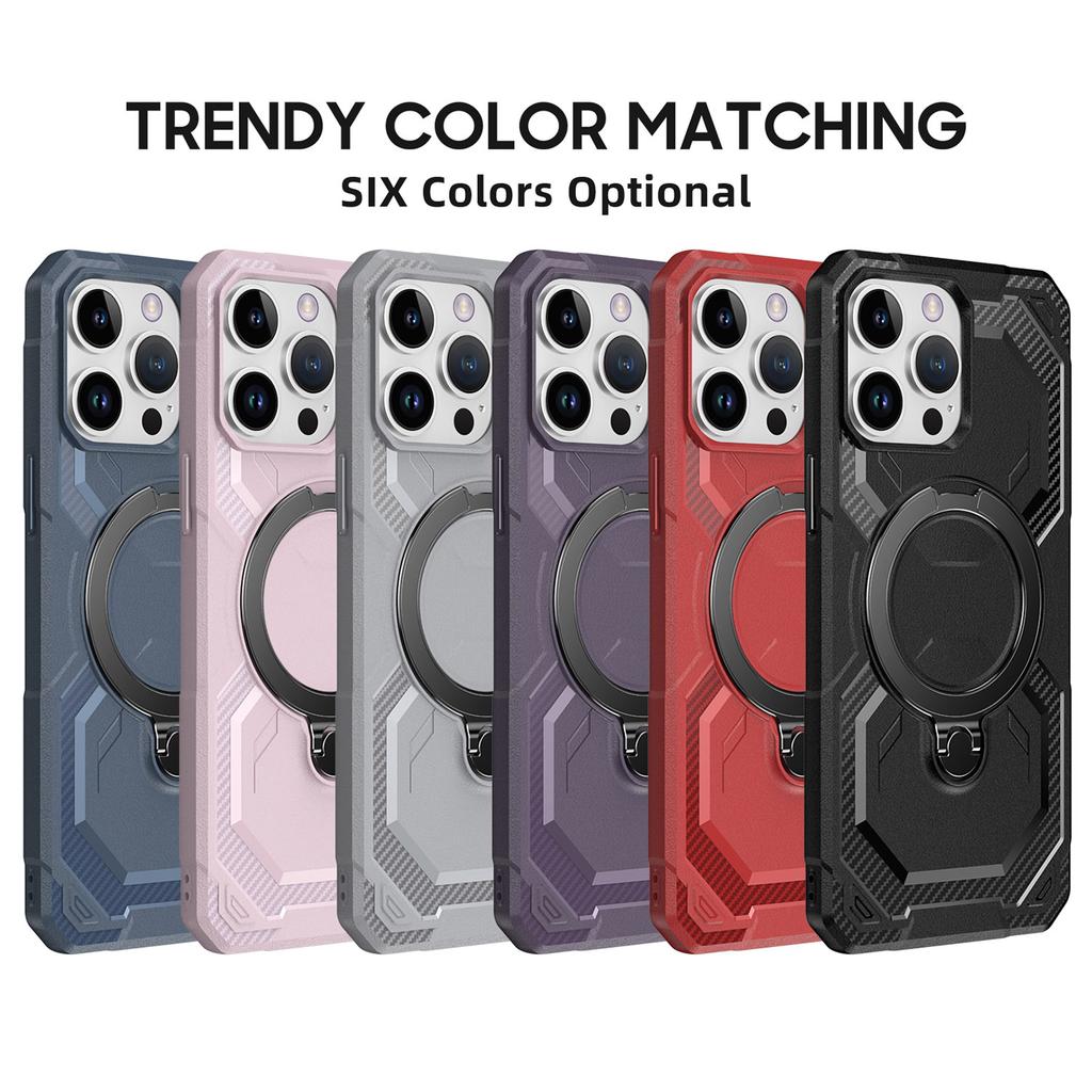 For iPhone 14 Pro Case Compatible with MagSafe Kickstand TPU+PC Phone Cover