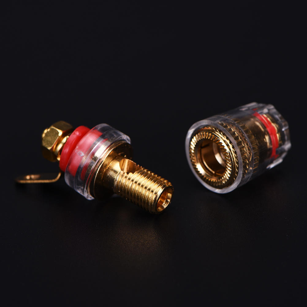 2X Amplifier Speaker Terminal Binding Post Connector For 4Mm Banana Plug