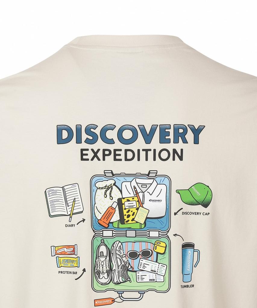 DISCOVERY EXPEDITION Uni Freshvent Футболка с коротким рукавом с графическим принтом (D/Слоновая кость)
