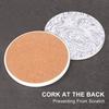 Керамические подставки с матовым покрытием сверху и пробковой основой | Подставки для чашек Набор из 6 штук |