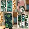 Leaves Monstera Green Phone Case For iPhone 17 Pro Max 14 13 12 11 15 16 Pro Max mini 15 16 Plus 16e 17 Air Cover