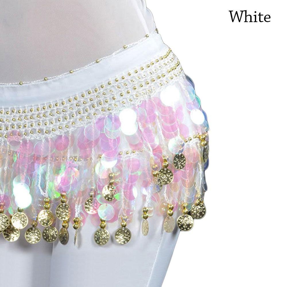 For Thailand/India/Arab Sequins Show Costumes Belly Dance Belt Waist Chain Hip Scarf Dancer Skirt
