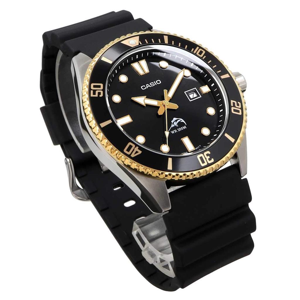CASIO Diver's Watch MDV-106 Series Men's Overseas Model (Black/Gold MDV-106G-1AV)