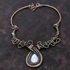 Blue Lace Agate Necklace Copper Wire Wrapped Necklace Adjustable Necklace Awesome Gemstone Jewelry Engagement Gift Handmade Copper Jewelry