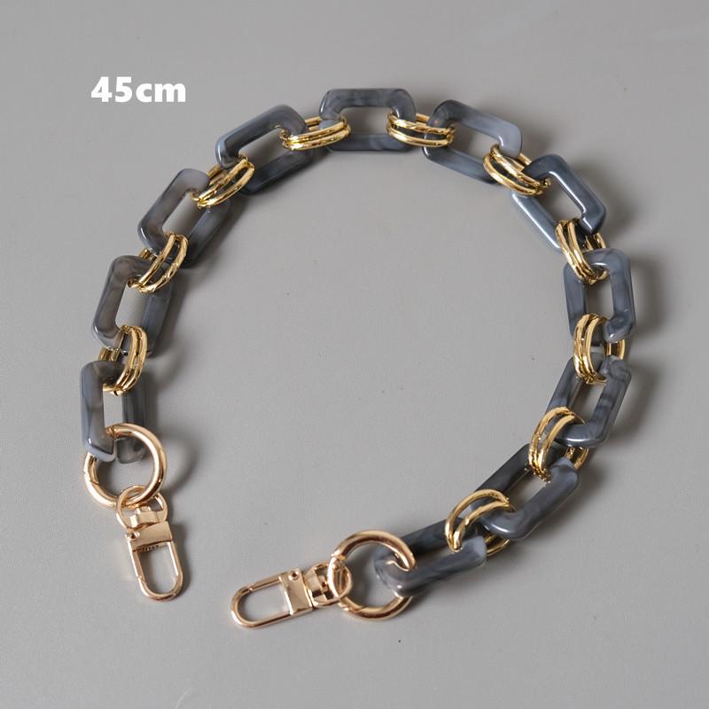 New Fashion Woman Handbag Accessory Metal Parts White Pearl Acrylic Resin Chain Luxury Strap Women Shoulder Cute Clutch Chains