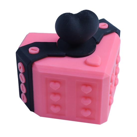 Подарочная коробка на День святого Валентина Раздражающая подарочная коробка с винтами 3D-печатная головоломка-игрушка для розыгрыша Раздражающая подарочная коробка в виде сердца для любимых