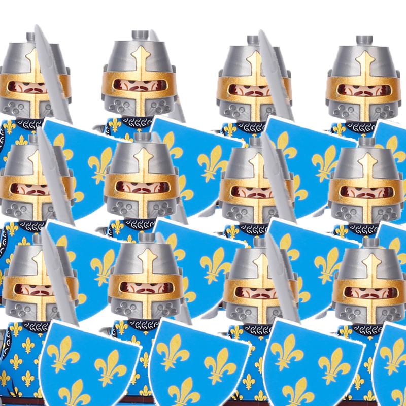 Совместимые MOC Средневековые Строительные Блоки Персонажи Солдаты Рыцари Драконов Черный Лев Орел Игрушка Подарок Кирпичики Фермер Солдат X048