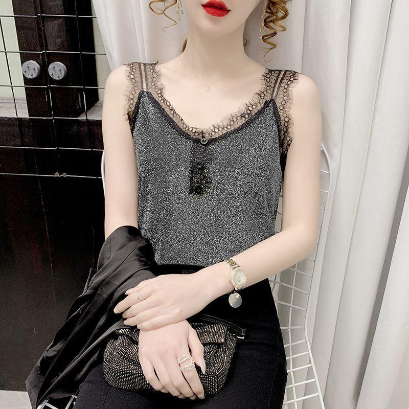 Plus Size Women's Lace Patchwork Backless Camisole - Summer Style