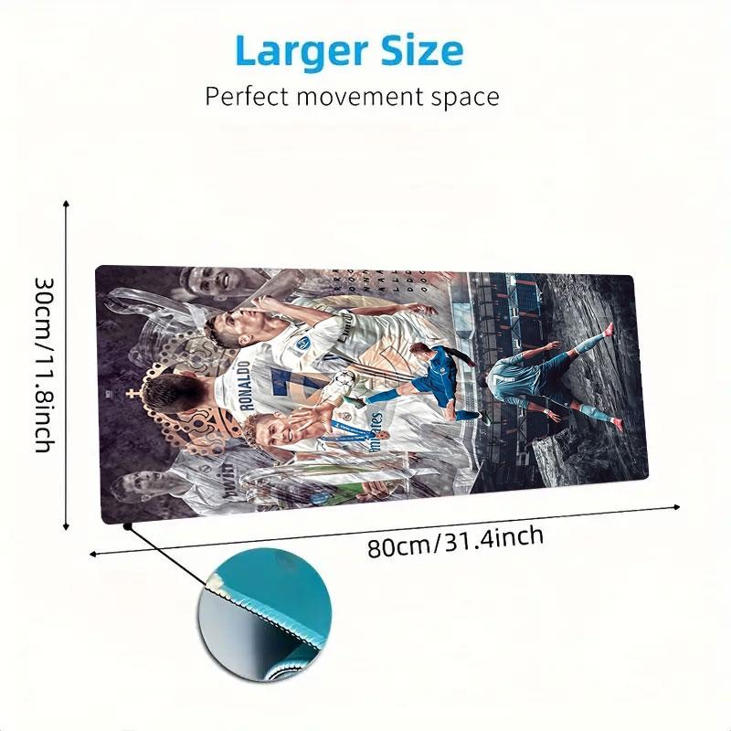 Ronald Mouse Pad, Large Gaming Desk Mat, Non-slip XXL Mousepad for Laptop & Tablet, Mini PC Playmat with Stitched Edges