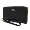 Длинный кошелек Длинный кожаный кошелек на молнии с логотипом на запястье CT083 IMBLK Outlet Под крокодила (черный) Женский [Товар]