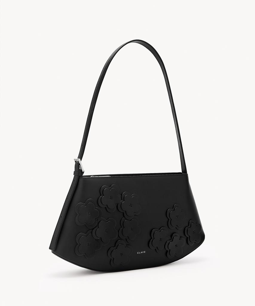 Clave Mia Flower Black Tote Bag
