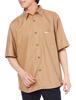 Lee Официальная рубашка с коротким рукавом, мужская, на пуговицах, бежевая, M, LS1361-145