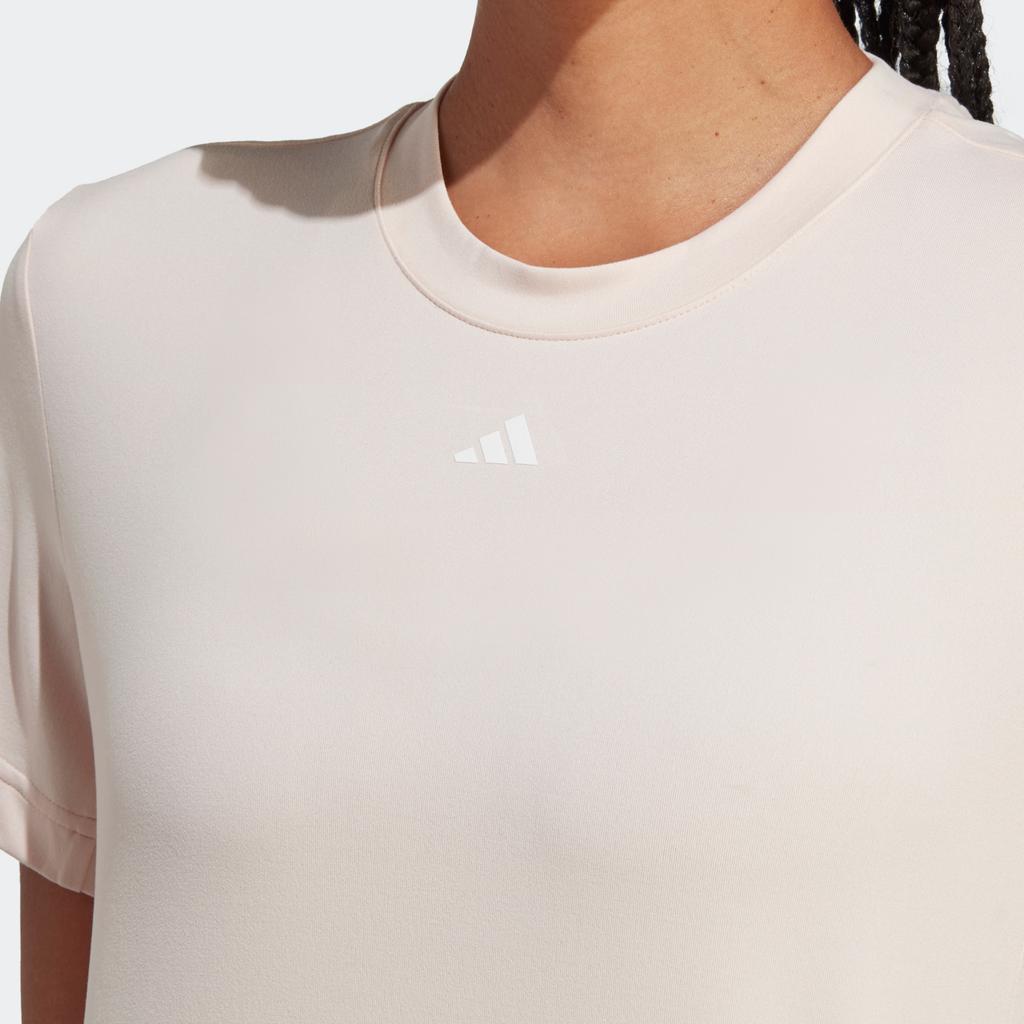 Adidas Versatile Tee Quick-Dry Fitness Short Sleeve Women Tops Miracle-Quartz HR7768