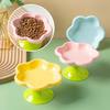 Ceramic Raised Cat Bowls Flower Design Elevated Cat Food Water Bowl Small Cat Feeding Dish for Cats Small Dogs