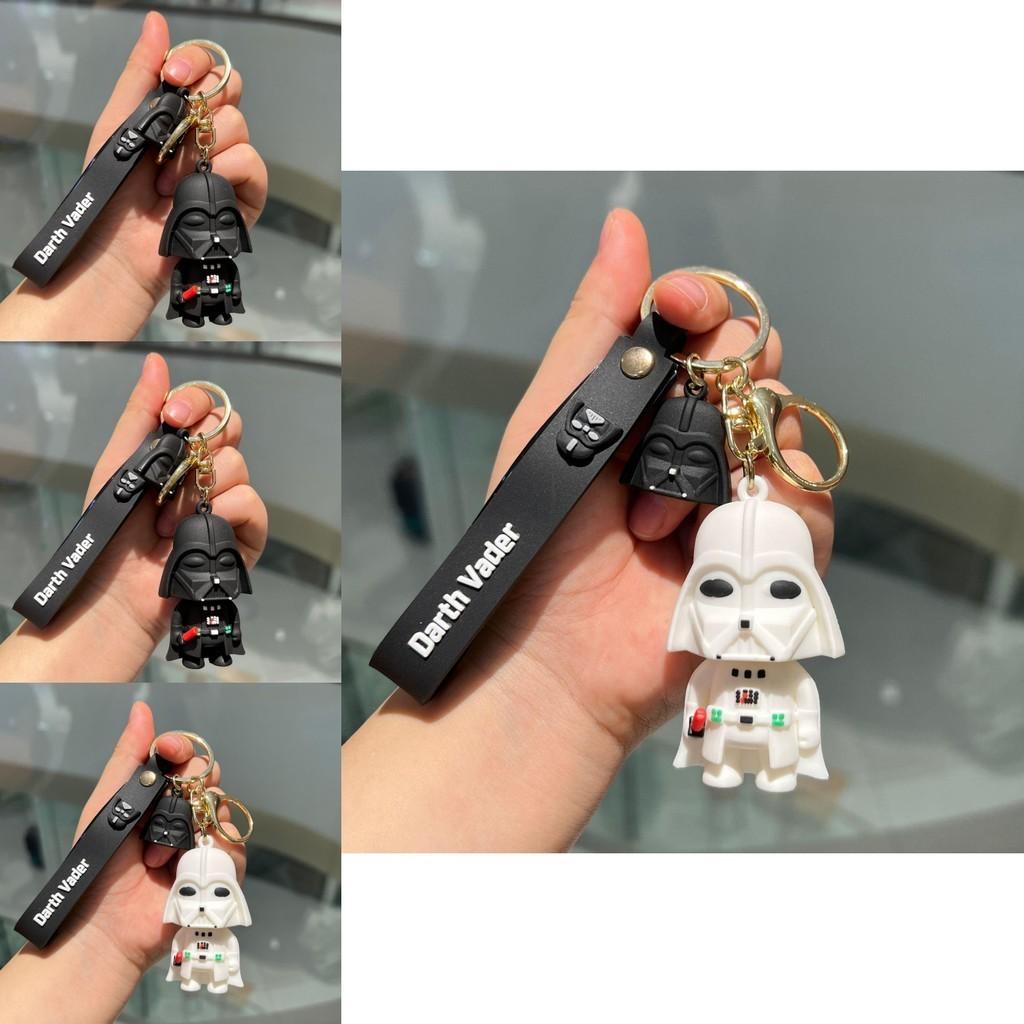 Cute Pvc Soft Silicone Cartoon Darth Vader Keychain Adorable Key Accessory