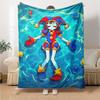 Digital Circus Blanket Comfortable Great for Picnics Seaside Office Chair Four Seasons Multipurpose Modern Gift for Travel Home Birthdays