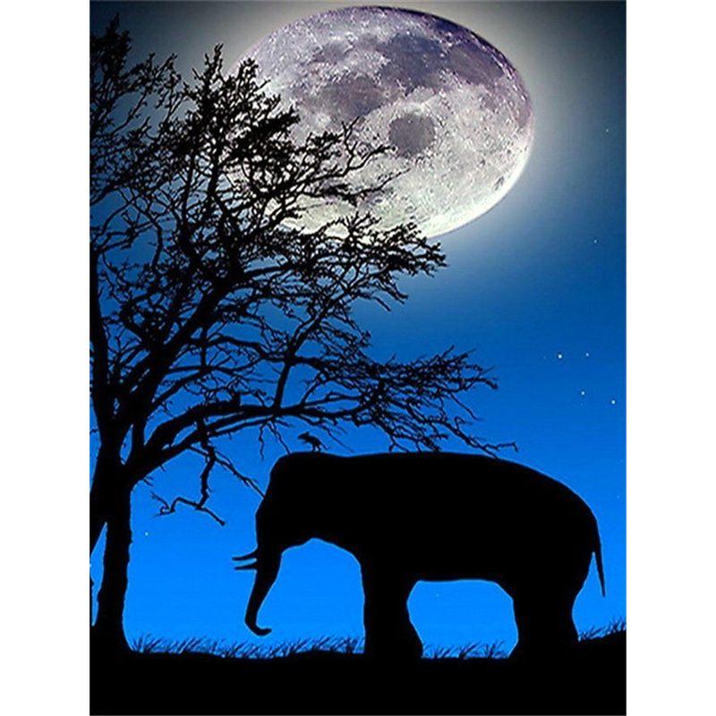 5D Diamond Painting Kit Peacock Elephant Animal Mosaic DIY Dandelion Diamond Embroidery Rhinestone Home Decoration