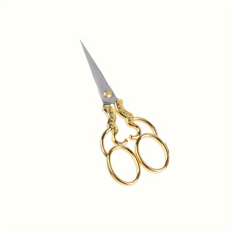 1pc, Premium Stainless Steel Vintage Sewing Scissors - Perfect for Fabric Cutting, Embroidery, Cutting and Paper Art Scissors
