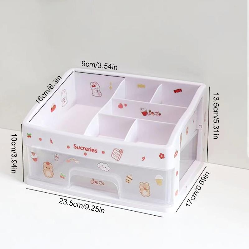 1 шт. Коробка для хранения, удобная полка для хранения, вместительный ящик, стильный прекрасный настольный органайзер для косметики, настольный макияж