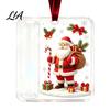 Christmas Tree Hanging Ornament Acrylic Money Holder Ornament, Cash Gift Decor with Display Festive Pattern, Pendant for Surprise Giving, Holiday