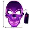 Хэллоуин светодиодный светящийся полный защитный шлем ужас скелет голова косплей реквизит для вечеринки