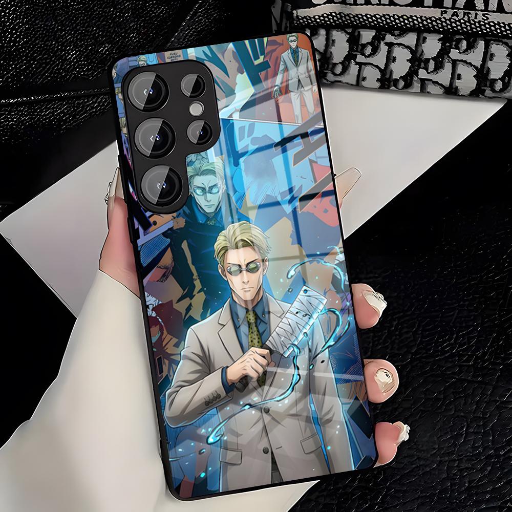 Чехол для телефона Kento Nanami Jujutsu Kaisen для Samsung A25 A13 A33 5G A54 A36 A35 A56 A52 A14 Ударопрочный стеклянный чехол