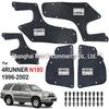 Toyota 4Runner LC90 Набор подкрылков и грязезащитных щитков 1 мм (5 штук, 30 зажимов) - черный