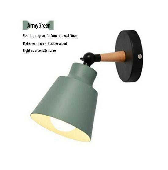 Скандинавский Современный Настенный Светильник Макарон - Спальня, Ресторан, Коридор, Лестница и Гостиная E27 Ночник.