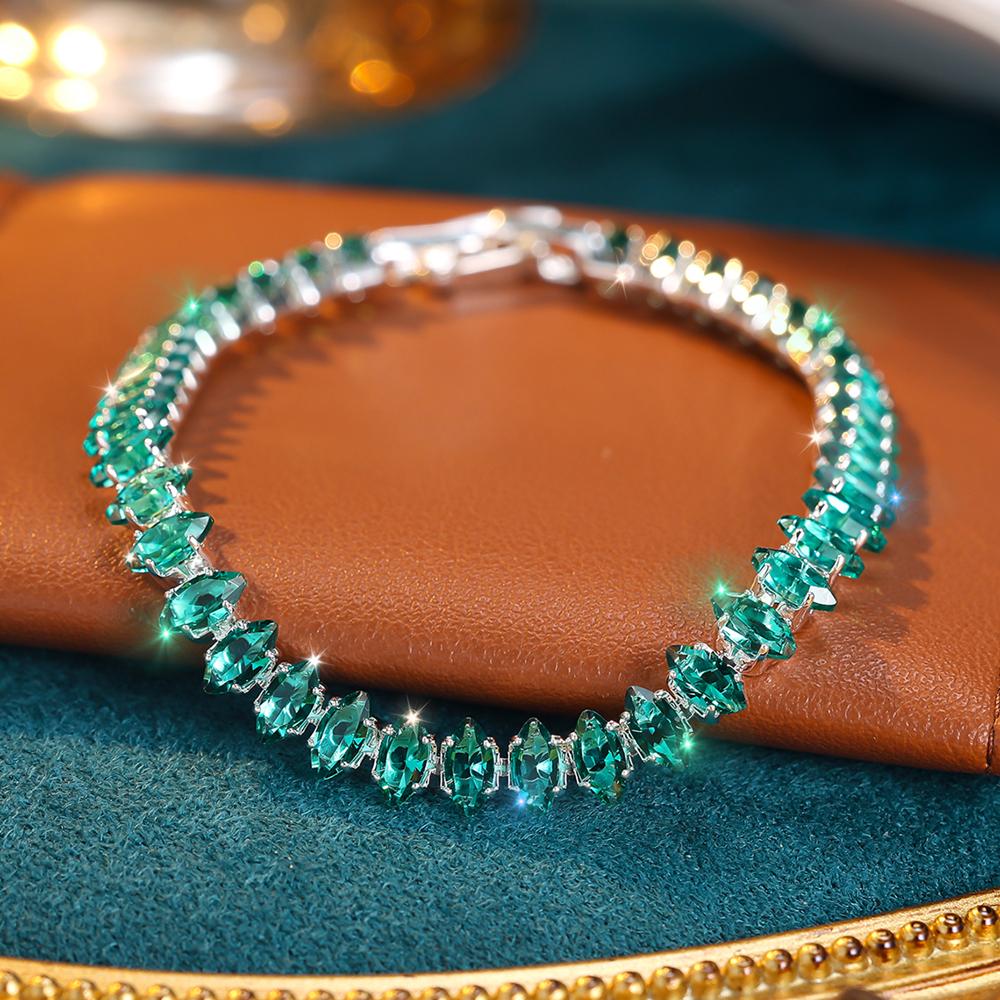 Shiny Zircon Thin Tennis Bracelet Luxury Exquisite Hand Bracelet Jewelry Decoration Daily Wear
