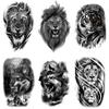 Tbs темно-черный элемент животного волк лев тигр переводная татуировка имитация татуировки наклейка