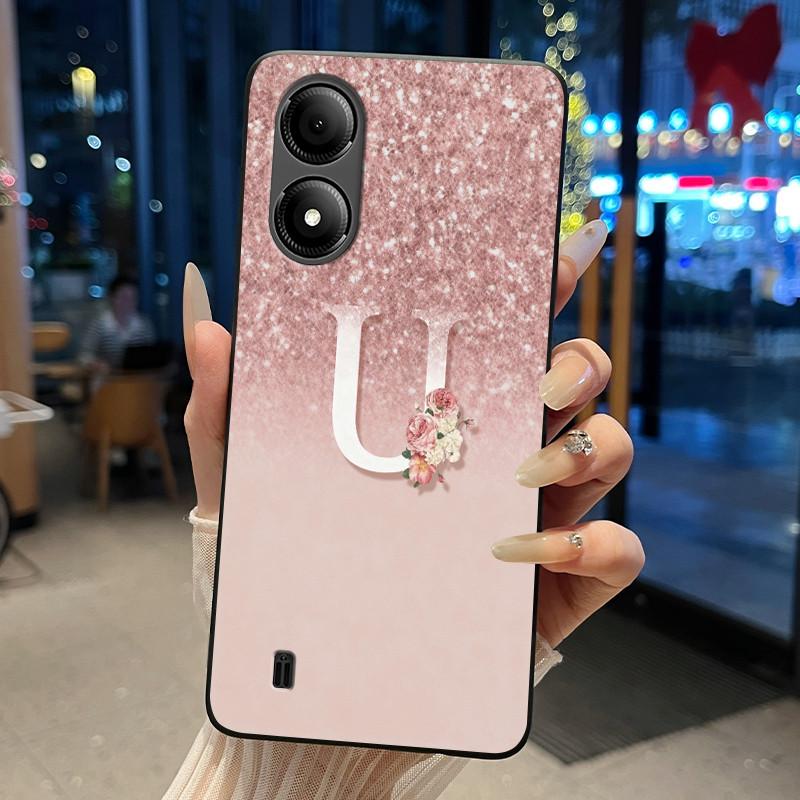 Эксклюзивный чехол для телефона со знаком зодиака и цветком для ZTE Blade A33s Мягкий силиконовый черный чехол ZTE Blade A33s Защита от царапин