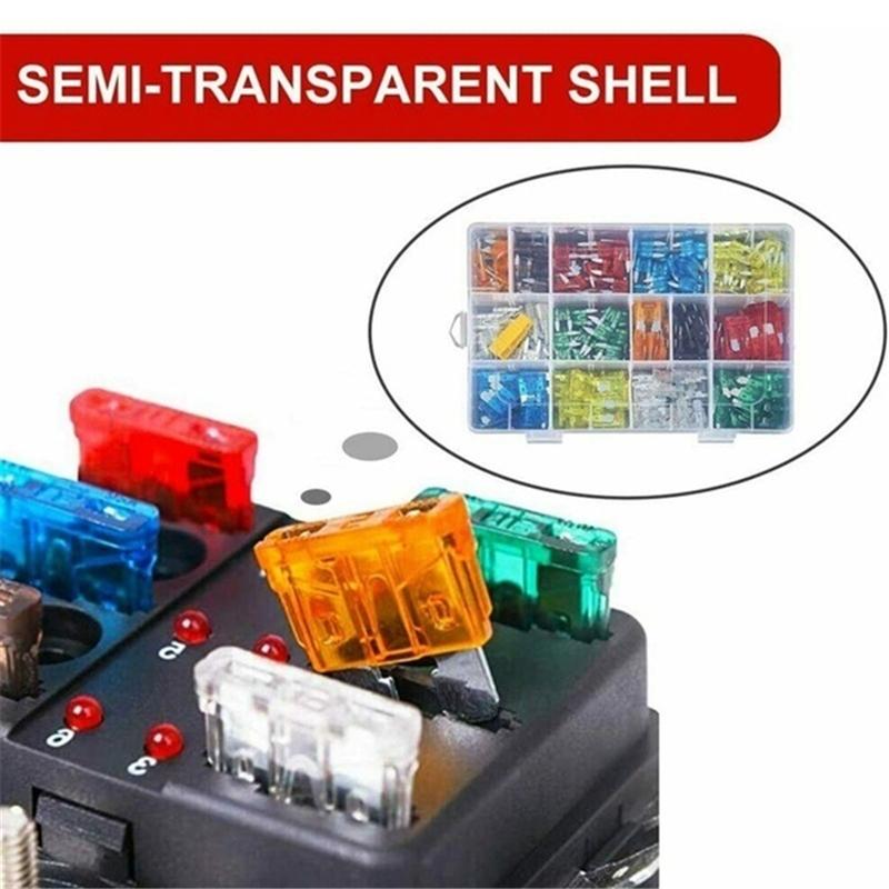300PCs Fuse Boxed Set Fuse Holders1