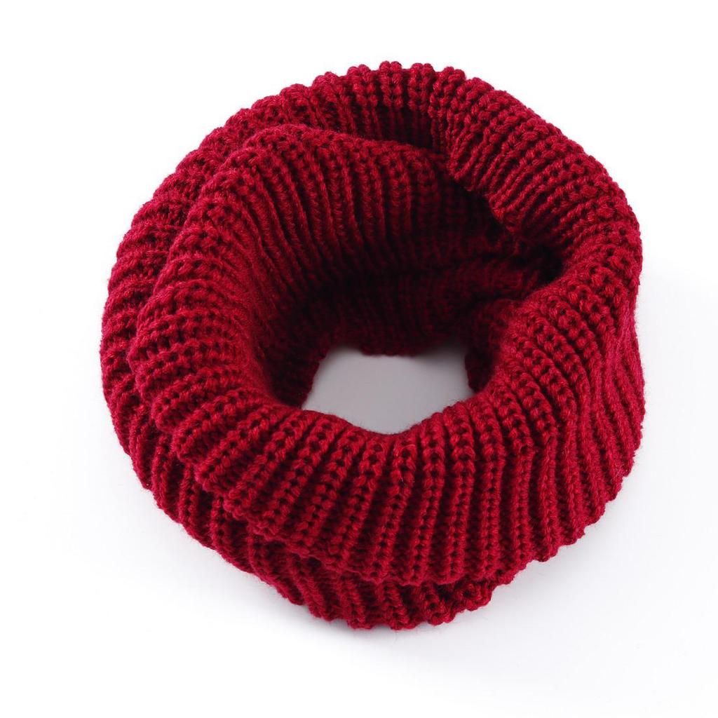 Женский зимний теплый вязаный шарф унисекс Infinity 2 Circle с капюшоном и шалью