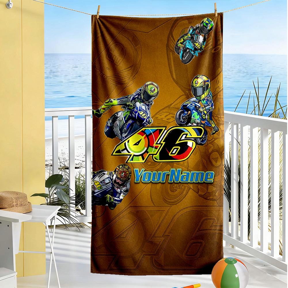 Doctor46 Customizable Name Beach Towel Super Soft Microfiber Quickdry Fabric Suitable For Sports Travel Swimming Yoga Bathroom Beach And Pool