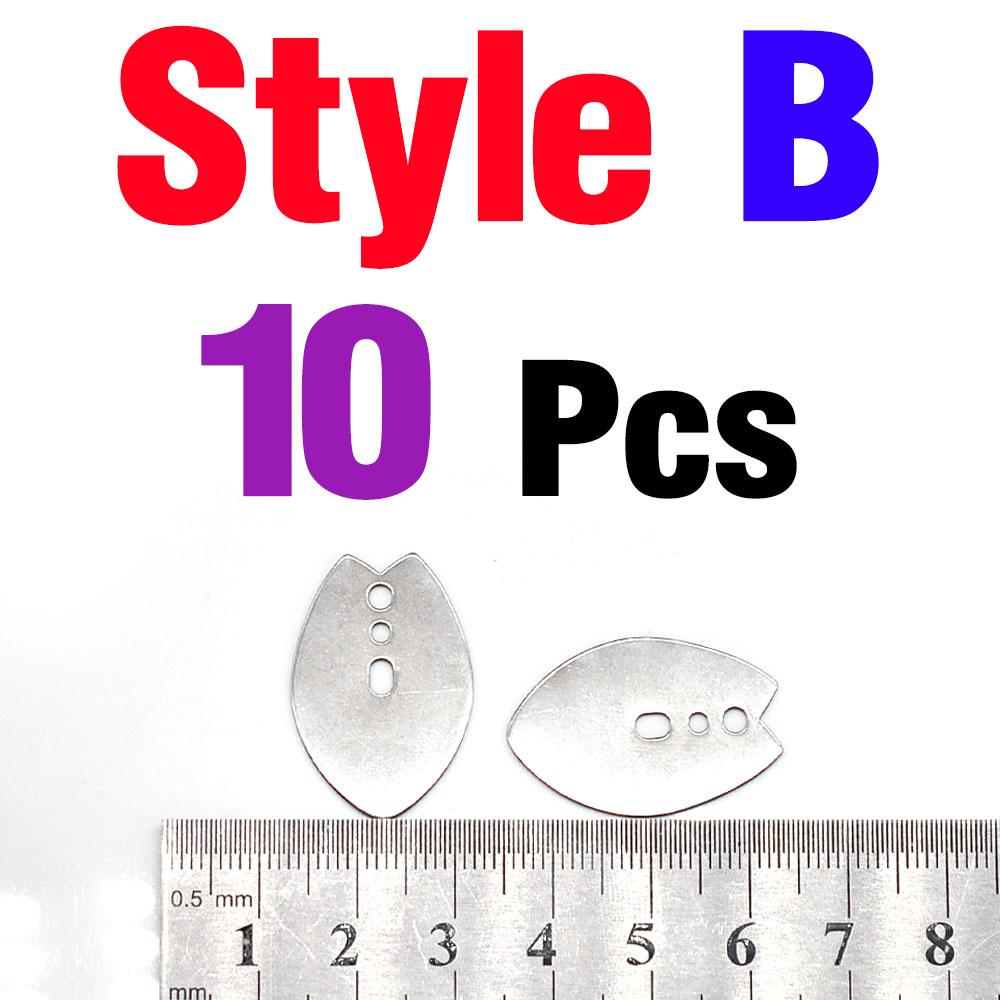 10 шт. Нержавеющая сталь Swim Jig Dancer Jig Blade Chatter Style Приманка Рыболовные Приманки Запчасти для Рыбалки