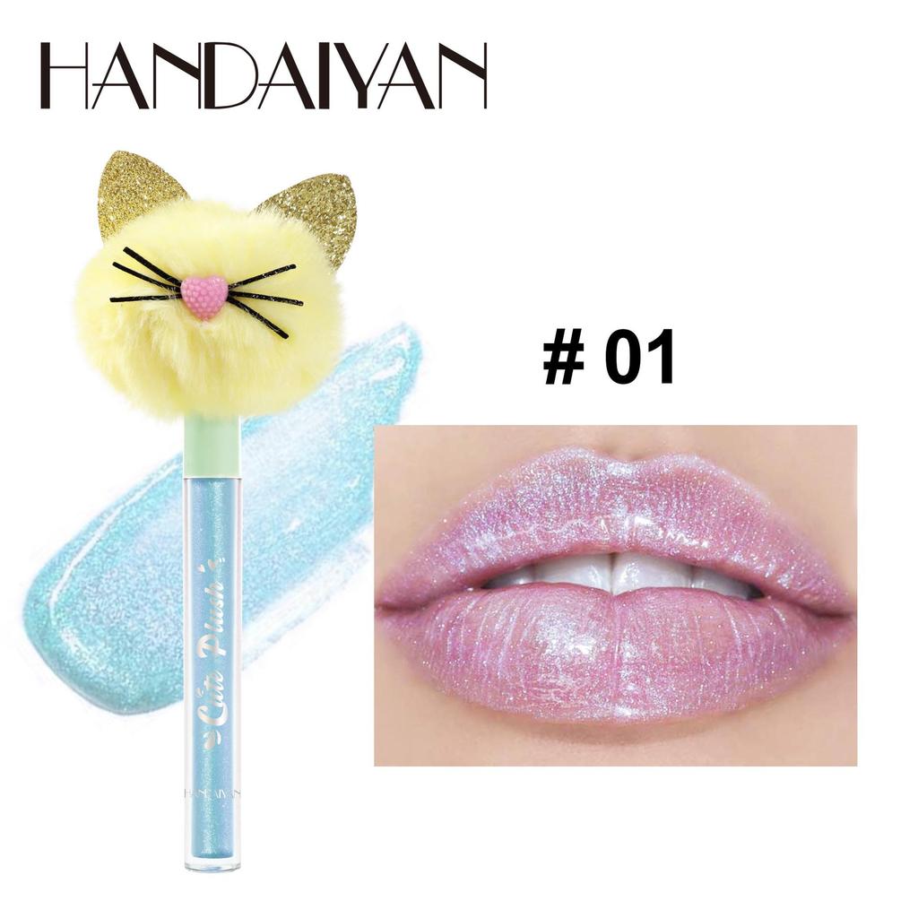 HANDAIYAN 5 цветов, блеск для губ, долговечный, милый, блестящий, красный, телесный, помада, жидкий, водостойкий, увлажняющий, светящийся блеск для губ, макияж