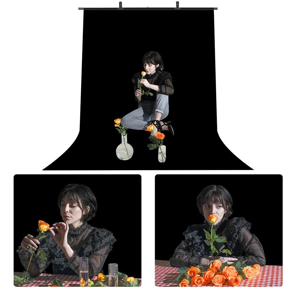 Реквизит для фотосъемки экрана Флокированные фоны Поглощающие свет Фоны Ткань для фона Фон для фотографии