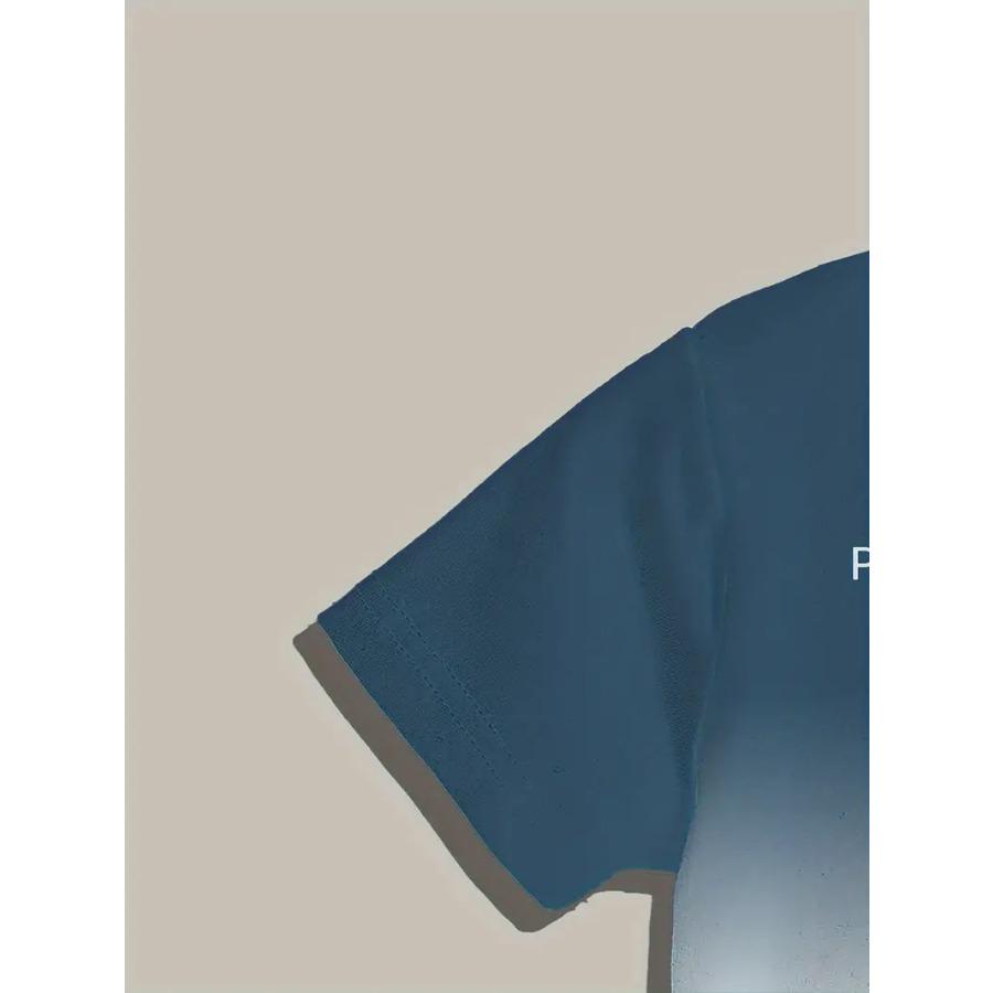 Vibrant Gradient Color Graphic Print Tee - Men's Short Sleeve Crew Neck T-Shirt for Summer Casual, Breathable Comfortable Clothing for Men