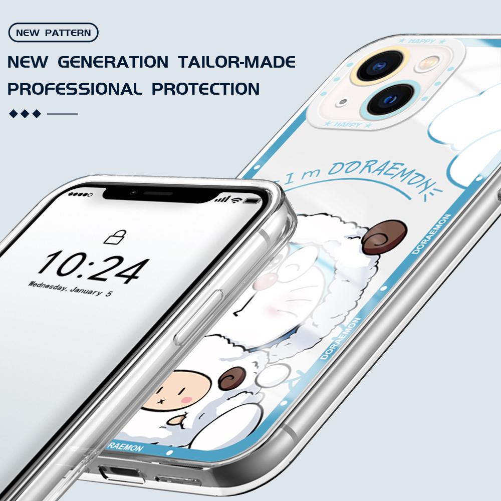 Shockproof Cartoon Pattern Soft Phone Case Full Cover Camera Transparent Protection Case for Huawei Honor iPhone Samsung Xiaomi Redmi OPPO Realme Vivo