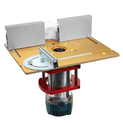 Алюминиевая вставка для фрезерного стола с митрометром для деревообрабатывающих верстаков, настольной пилы, многофункциональная RT0700C Триммер Гравировальный станок