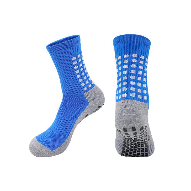 «Взрослые противоскользящие дышащие футбольные носки средней длины для тренировок с махровой подошвой»