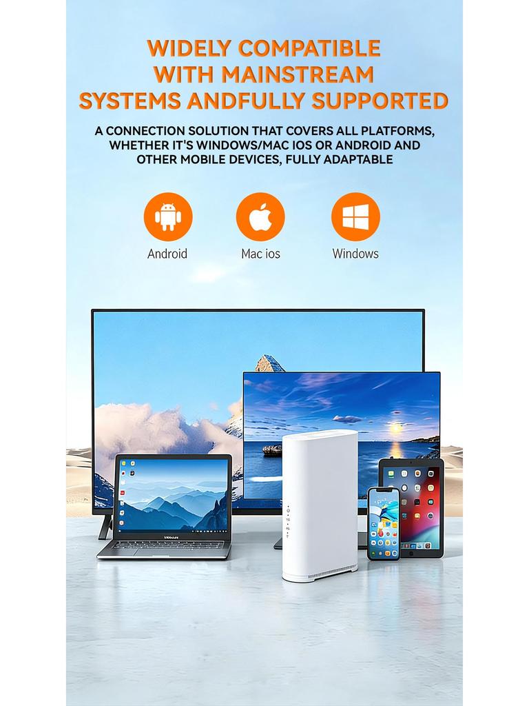 5G Wireless Dual-Band WIFI6 Router with Gigabit Ethernet & Voice, NR200