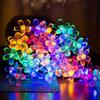 6.5M 30LED Solar String Sakura Lights LED Outdoor Waterproof Festival Garden Decorative Lights Christmas Tree Decorative Lights