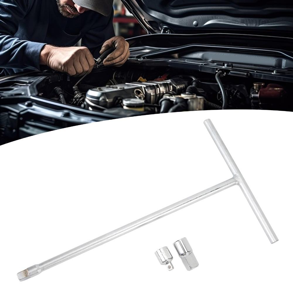 3/8in Drive T Handle Socket Holder 1/4" and 1/2" Adaptors T Handle Wrench Set  Auto Shop