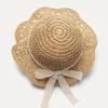 Cute Fashion Summer Children's Straw Hat Girls Breathable Lace Cap Bow Beach Sun Hat Wide Brim Kids Princess Travel Sunshade Hat