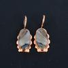 Серьги ювелирных изделий ручной работы из меди с агатом Монтана для женщин