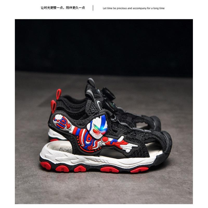 Обувь для пляжа Ultraman Luminous Baotou для мальчиков, летняя, новая, средняя, для детей, с сетчатой поверхностью, дышащая обувь