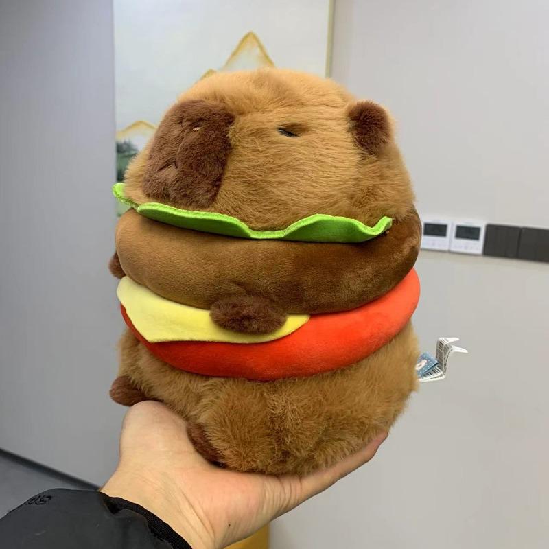 Гамбургская Капибара, плюшевая игрушка, пушистая плюшевая кукла Kawaii, имитация капибары, аниме, милые мягкие игрушки, мягкий плюшевый подарок, детские игрушки