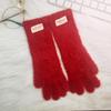 Мягкие плюшевые зимние перчатки без пальцев для женщин - Длинные, теплые и девичьи однотонные
