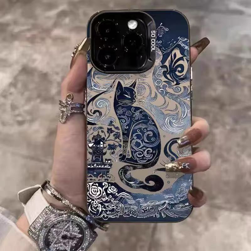The new Tengtu cat is suitable for iphone16 mobile phone case Apple 15promax/14 anti-drop 13pro12/11x.